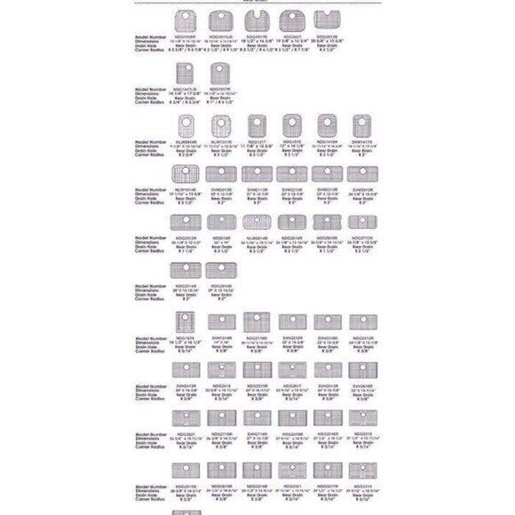 🎉Serene Valley 25 1/4x 12 1/2" Think Grid Rear Drain Corner Radius 1 1/2 In - Picture 4 of 7